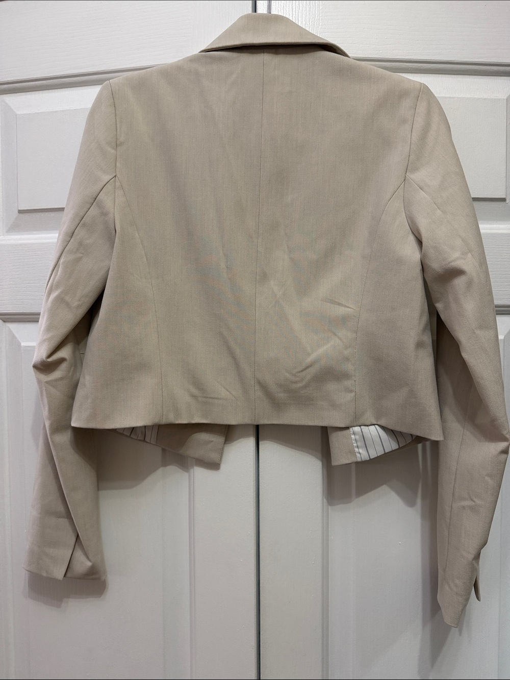 Rachel Zoe Cropped Blazer in Light Beige - Picture 3 of 3